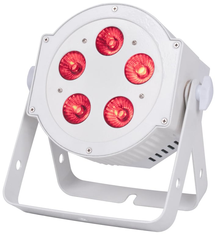 6-in-1 Hex LED Par with 5x10W LEDs in White