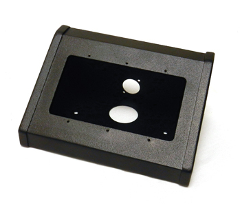 3-Gang Slanted Tabletop Touchscreen/Control Panel Mounting Console in Black