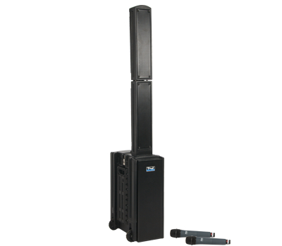 Portable Line Array System with (2) Wireless Receivers, Bodypack Transmitter, Headset Microphone and Choice of 2nd Transmitter/Mic