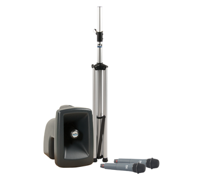 MegaVox Pro Portable PA Package with Bluetooth Connectivity, (2) UHF Wireless Receivers, Bodypack Transmitter, Collar Microphone and Choice of 2nd Transmitter/Mic