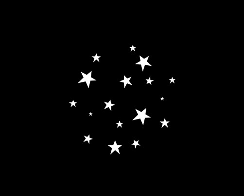"Stars Scattered" Steel Gobo