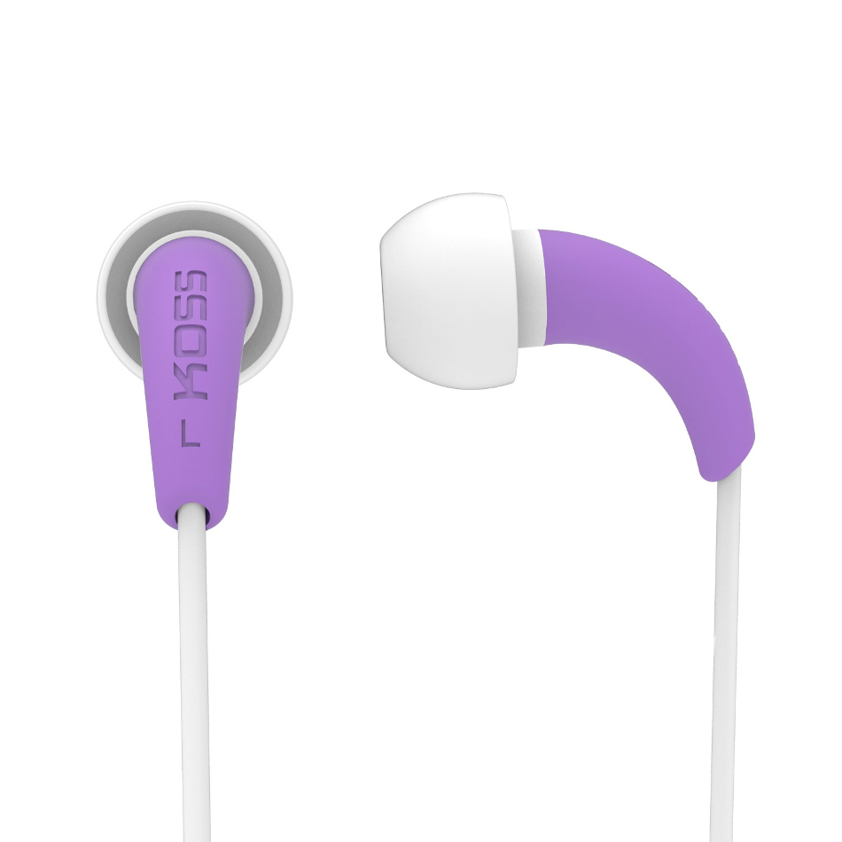 Sweat Resistant Compact Earbuds in Purple