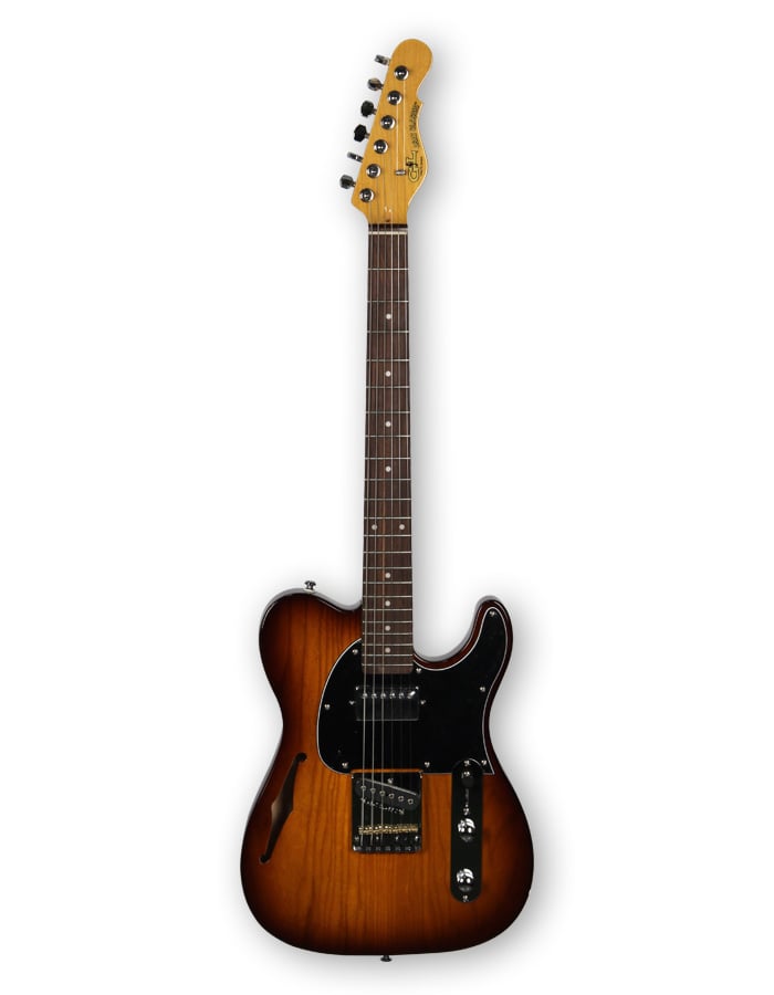Tobacco Burst Tribute Series Semi-Hollowbody Electric Guitar