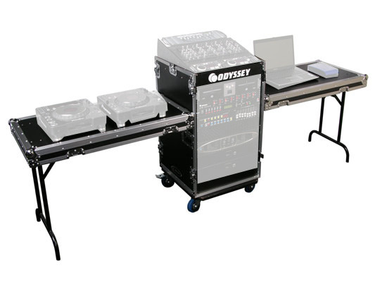 25RU Flight Zone Deluxe ATA Combo Rack Case with Wheels & 2 Side Tables