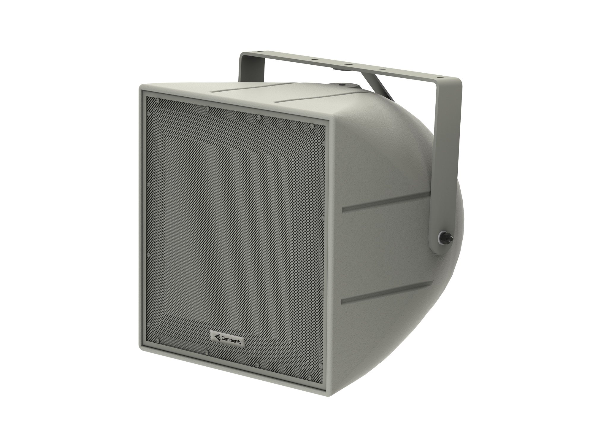 12" High Output Full Range Weather Resistant Loudspeaker in Grey with 90x60 Dispersion