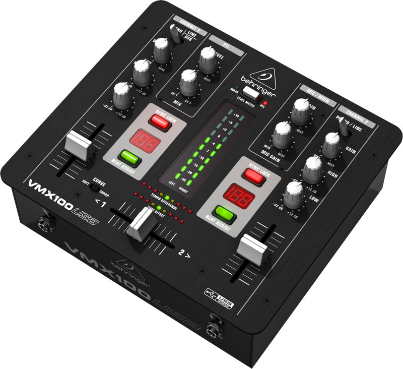 2-Channel DJ Mixer with BPM Counter