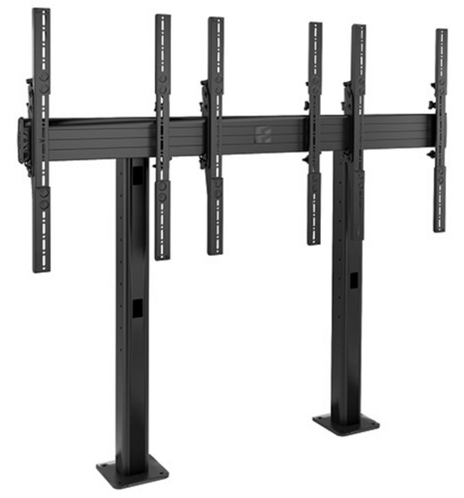 Fusion 3x1 Portrait Micro-Adjustable Large Bolt-Down Freestanding Video Wall
