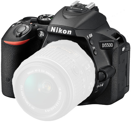 24.2MP D5500 DSLR Camera Body with Touchscreen Display in Black