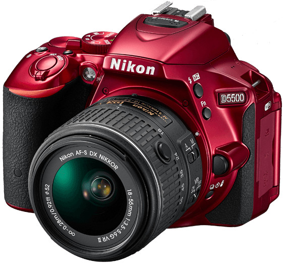 24.2MP D5500 DSLR Camera in Red with NIKKOR 18-140mm VR Lens
