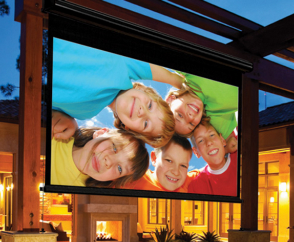 137" Nocturne/Series C® Manual Exterior Projection Screen with Matt White XT1000E Surface