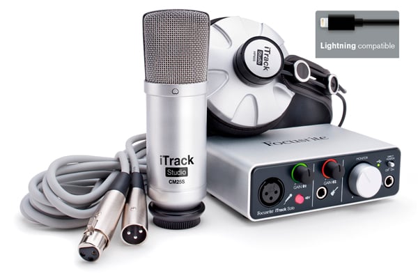iPad/Mac/Windows Recording Package with iTrack Solo Audio Interface, CM25S Condenser Microphone, HP60S Headphones, Software & Cables