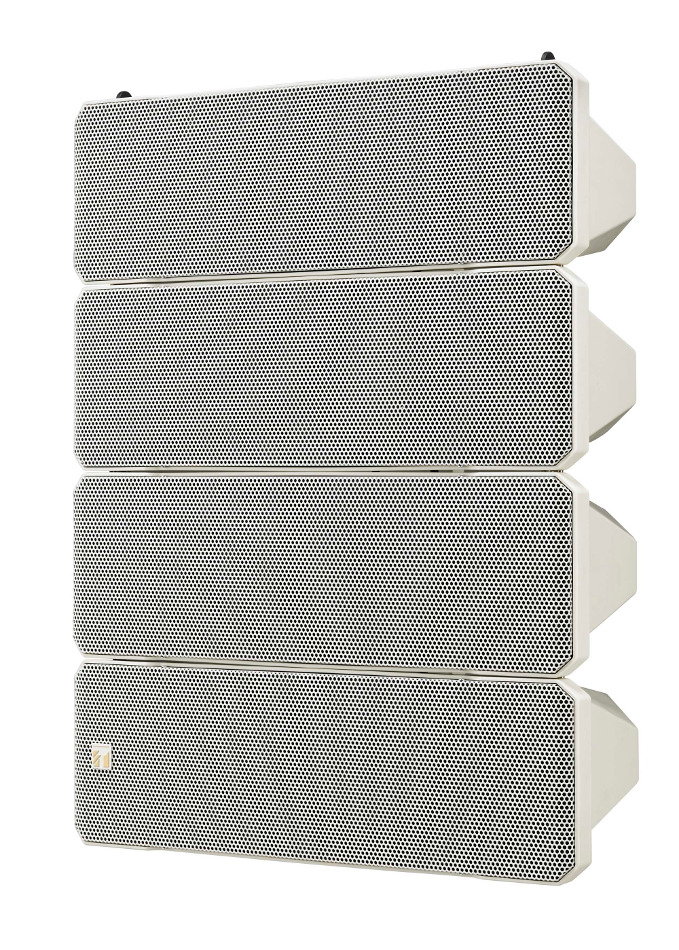 750W Weatherproof Line Array Speaker System in White with (10) 5" Woofers and (4) 1" Tweeters