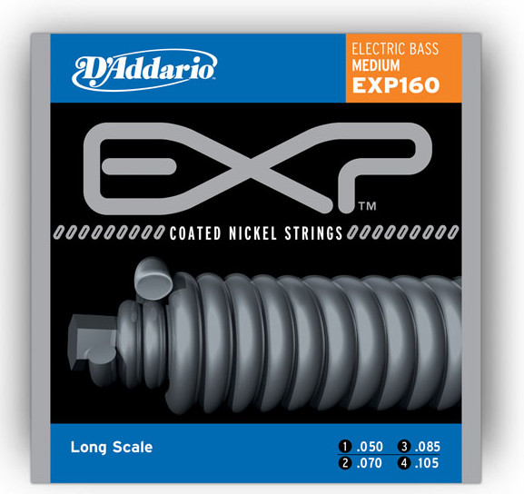 50-105 Medium Coated Nickel Wound Long Scale Bass Strings