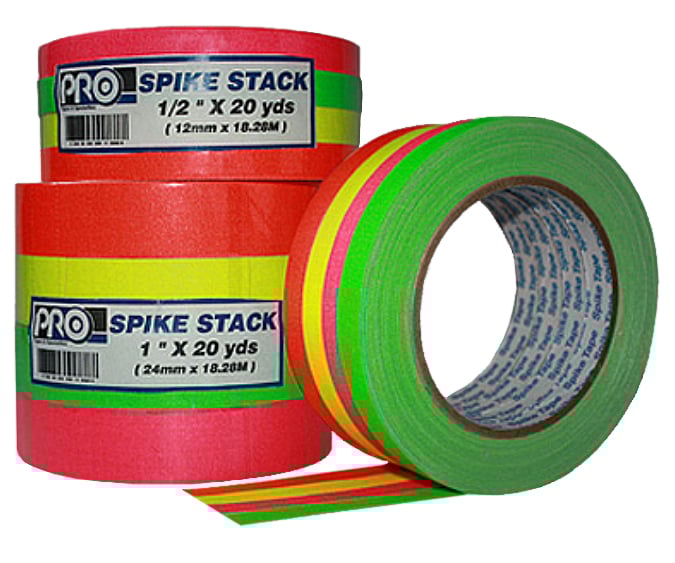 1/2" Wide Fluorescent Spike Tape Combo Pack
