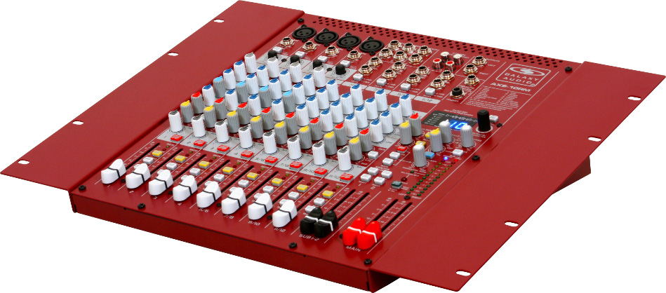 10 Channel Rackmount Mixer with 4 Microphone Inputs