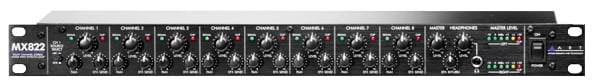 1RU 8 Channel Stereo Mic/Line Mixer with Effects Loop