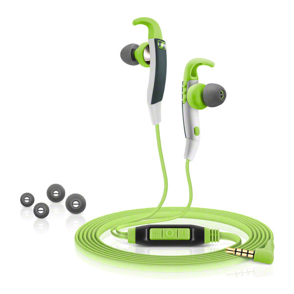 Sports Earbuds in Green with Inline Remote Control for Android Devices