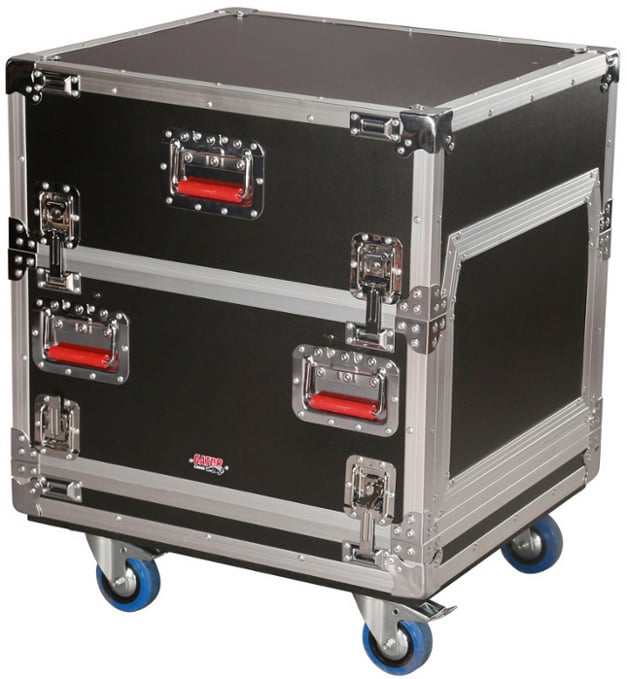 14RU Top / 6RU Bottom ATA Console Wood Flight Rack Case