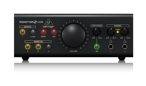 Speaker and Headphone Monitoring Controller with VCA Control and USB Audio Interface