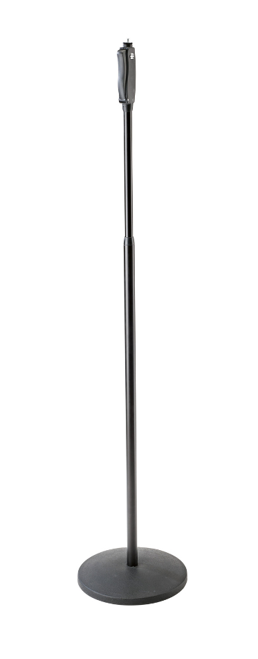 Round Base Microphone Stand with One-Hand Clutch Height Adjustment