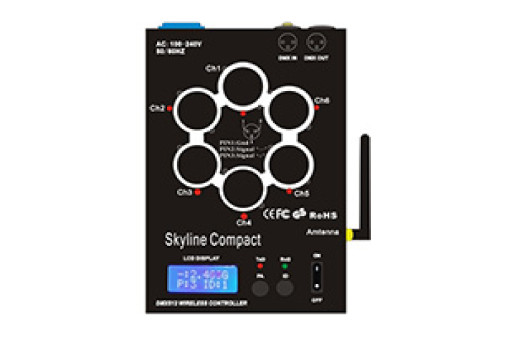 6-port DMX Splitter with Built-in 2.4Ghz SKYWIRE Wireless DMX