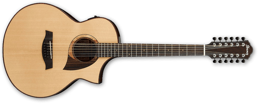 Natural High Gloss AEW Series 12-String Acoustic/Electric Guitar with AEQ-SP2 Preamp