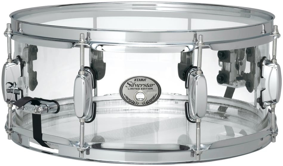 Limited Edition 6"x14" Silverstar Mirage Seamless Clear Acrylic Snare Drum