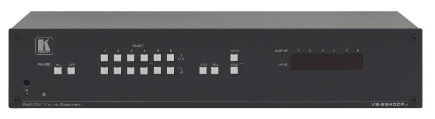 6x6 DVI (HDCP) Matrix Switcher