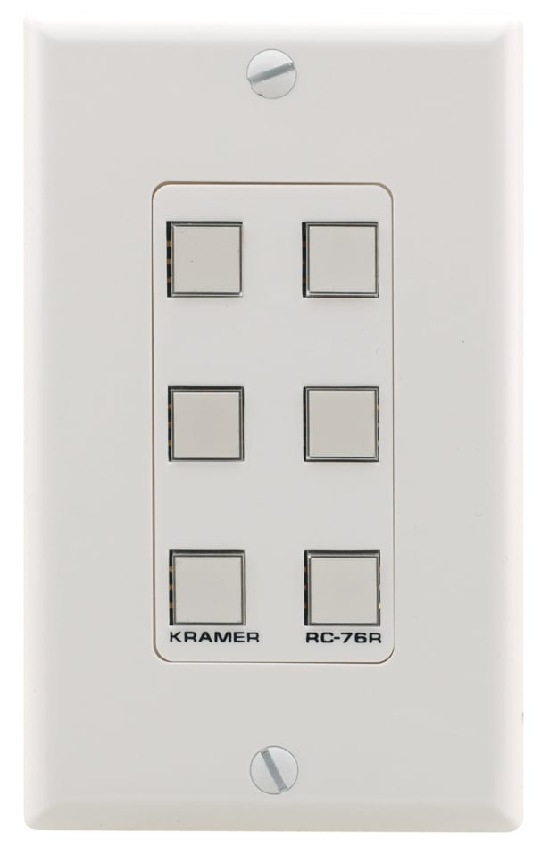 6-button Wall Plate Room Multimedia Controller