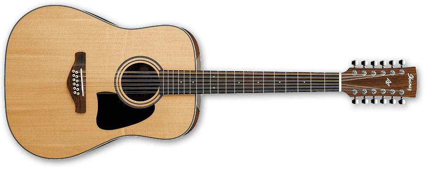 Natural High Gloss Artwood Series 12-String Dreadnought Acoustic Guitar