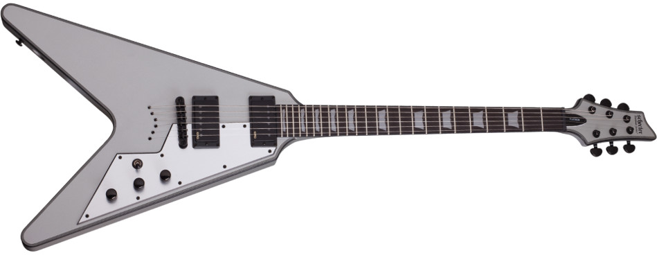 Satin Silver String-Thru Electric Guitar