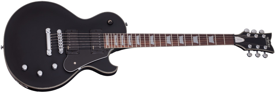 Satin Black String-Thru Electric Guitar