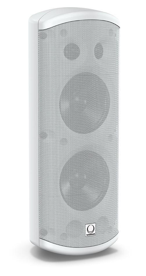 Pair of Dual 5" 120W 2-Way Weather Resistant Loudspeakers in White with 70/100V & Low Impeadance Operation