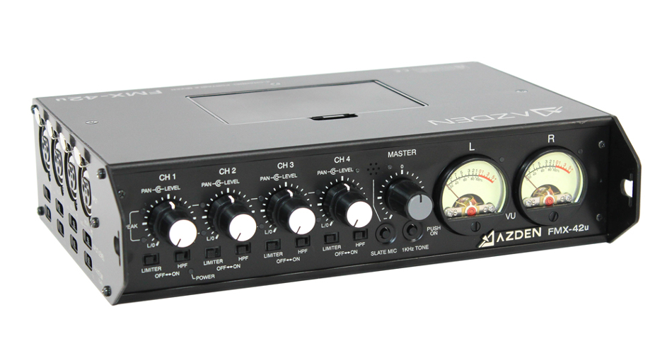 4-Channel Portable Field Mixer with USB Digital Audio Output