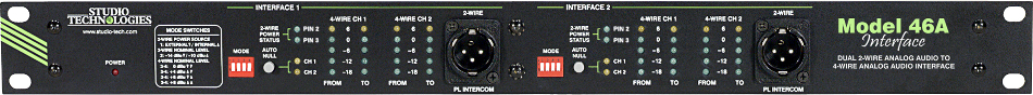 Dual 2-Wire Analog Audio to 4-Wire Analog Audio Party-Line Interface