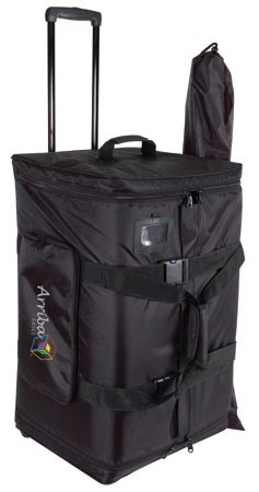 Rolling Speaker Bag for 15" Loudspeakers with Telescoping Handle and Stand Bag
