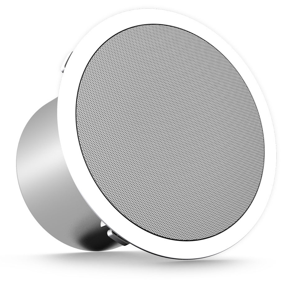 5" 60W 2-Way Full-Range Ceiling Loudspeaker with 70/100V Transformer or 16 Ohm Operation in White
