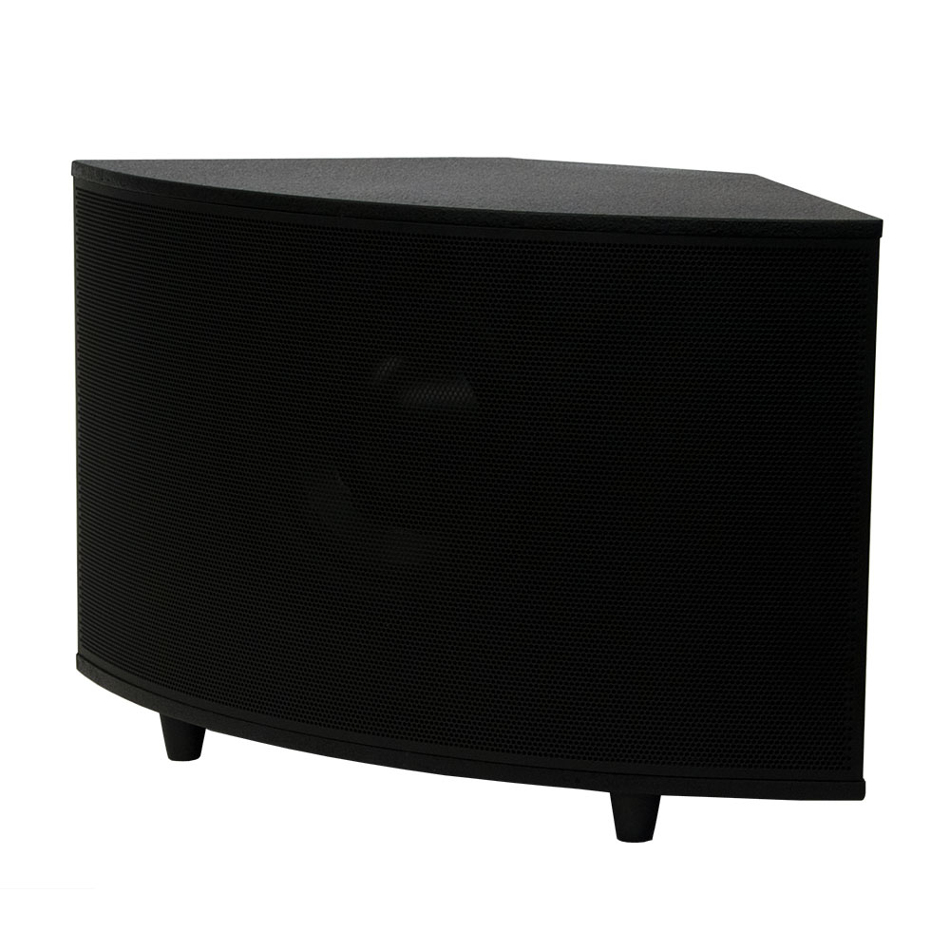 10" 200W Powered Surface-Mount Subwoofer in Black