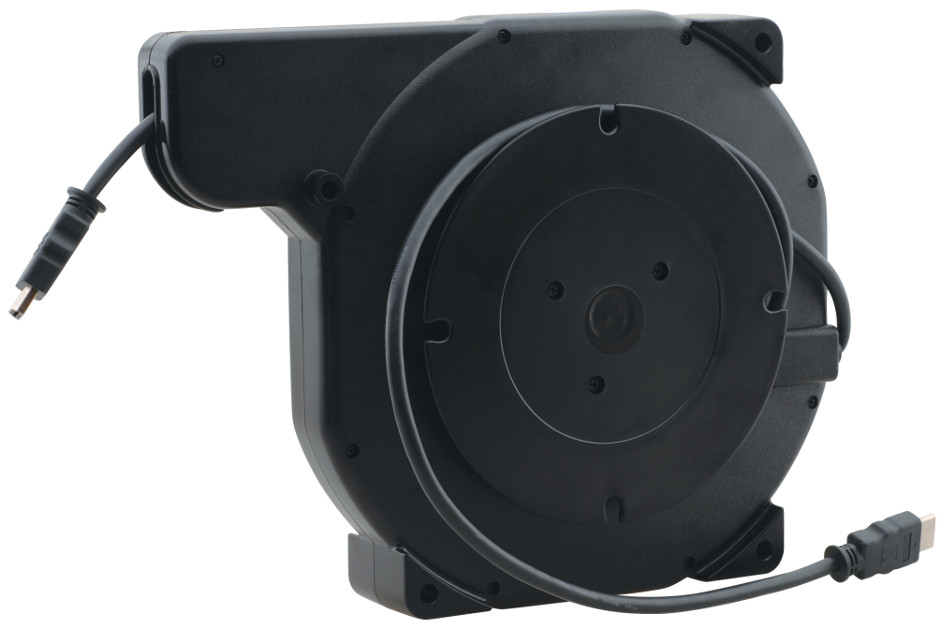 3 Foot Furniture-Mounted Retractable DisplayPort Cable Reel