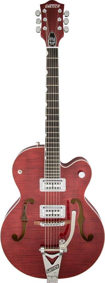 Brian Setzer Hot Rod Hollow Body Electric Guitar, Roman Red 2-Tone