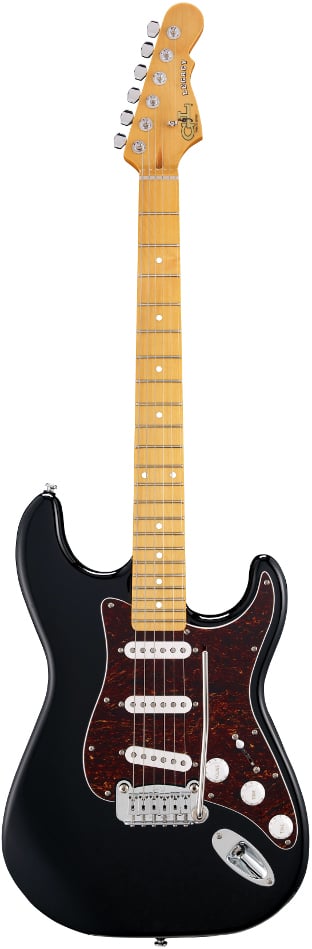 Black Tribute Series Electric Guitar with Basswood Body and Maple Fingerboard
