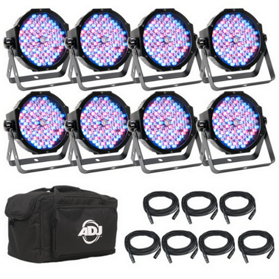 8x Mega Par Profile Plus LED Package