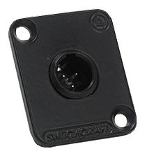 3-pin Male Mini XLR Panel Mount Connector