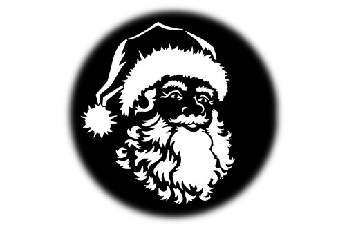 Steel Gobo - "Santa's Face" Design