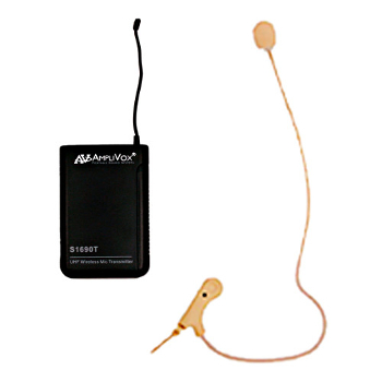 Single-Ear Headset Microphone with 16-Channel UHF Bodypack Transmitter