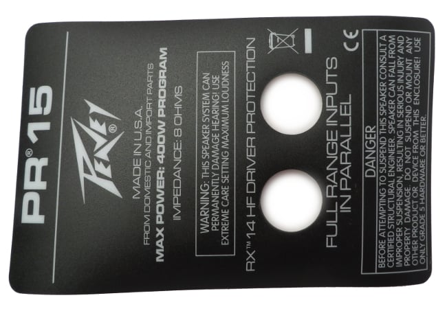 Label for PR15 Crossover