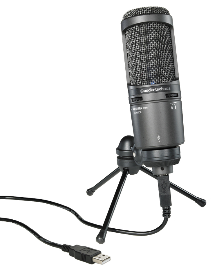 USB Microphone, with Phone Jack/Volume Control