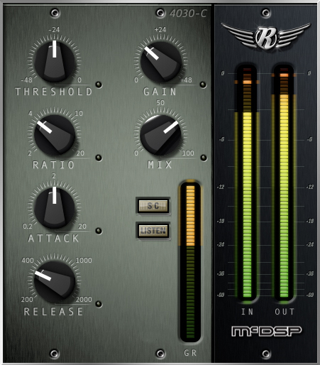 Single-Channel Retro Compressor Plugin, AAX Native/AU/VST Version
