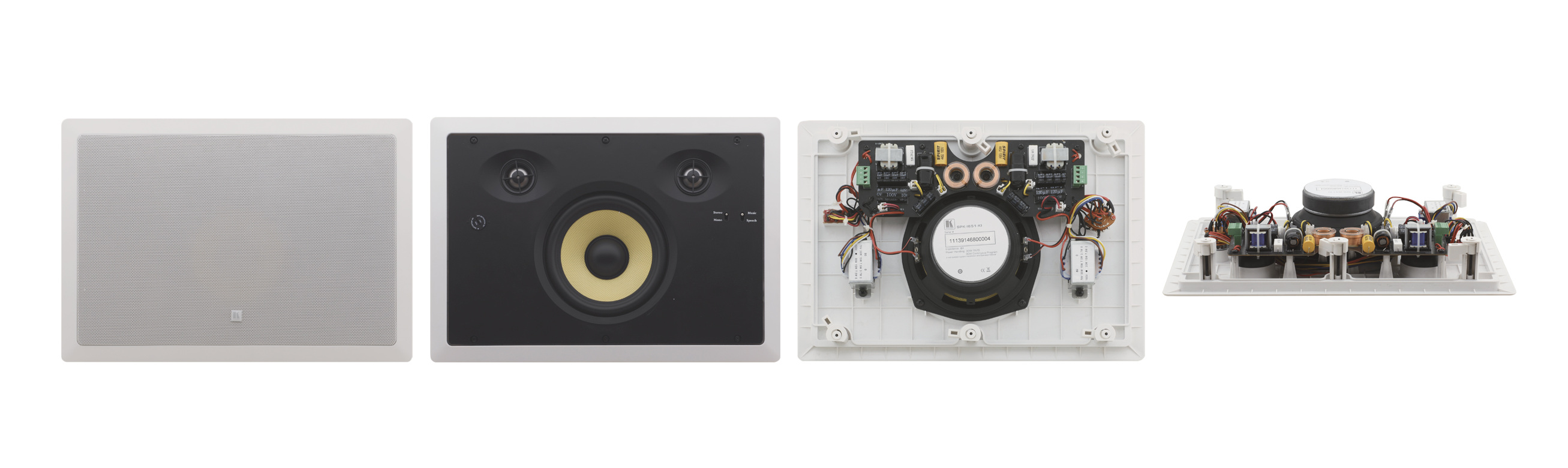 6.5", 2-Way, In-Wall Stereo Speaker, White