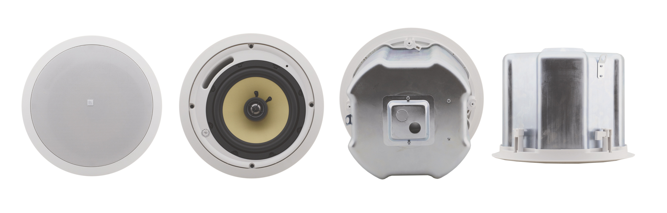 Pair of 8", 2-Way, Closed-Back Ceiling Speakers, White